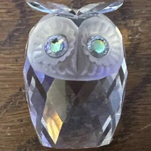 Swarovski Crystal Owl 7636NR60 Retired 2.5" # 407